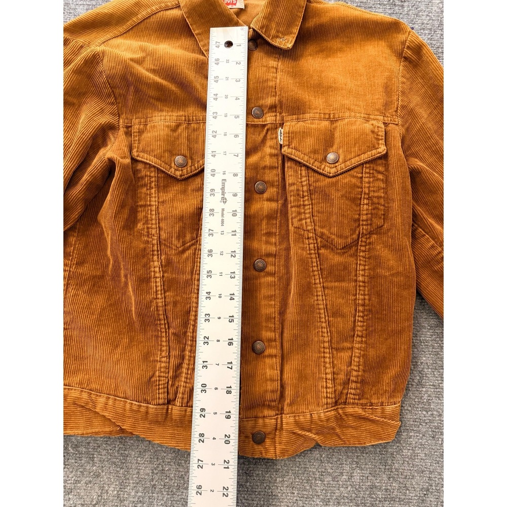 Vintage Levi's Women's Corduroy Trucker Jacket Size S Brown Tan Button Front - Picture 11 of 16